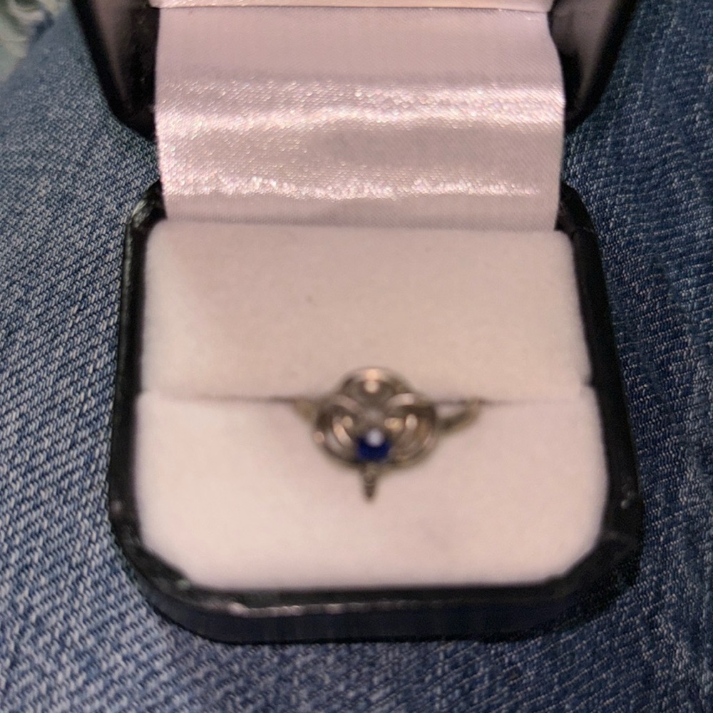 Russian sapphire antique ring